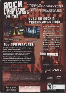 Guitar Hero II box cover back